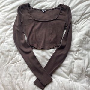 garage cropped corset top